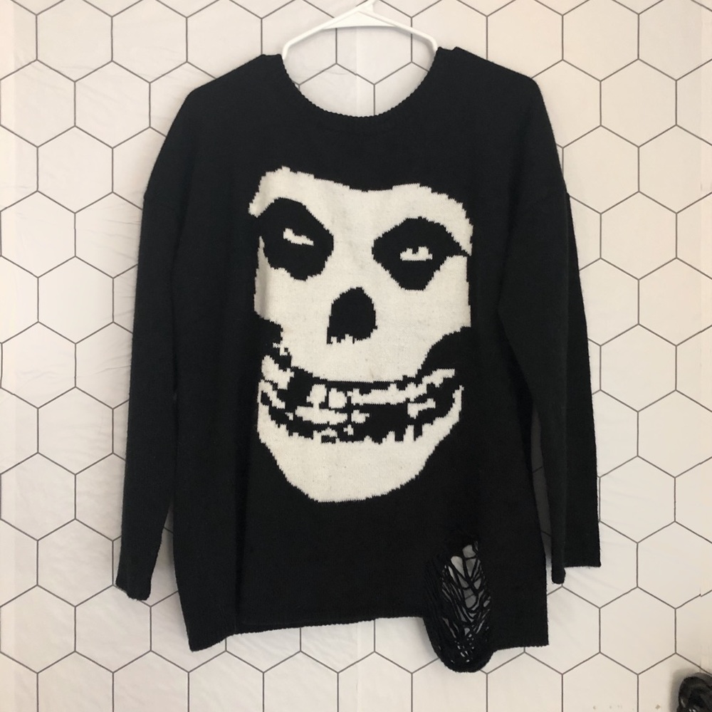 Misfit distressed oversized sweater